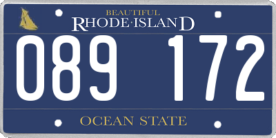 RI license plate 089172