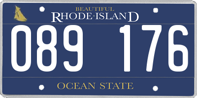 RI license plate 089176