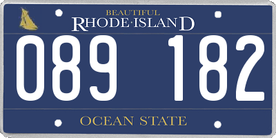 RI license plate 089182