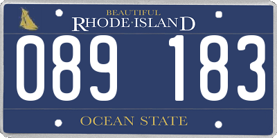 RI license plate 089183