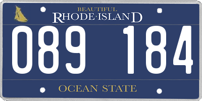 RI license plate 089184