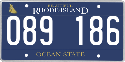 RI license plate 089186