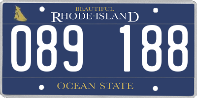 RI license plate 089188