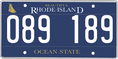 RI license plate 089189