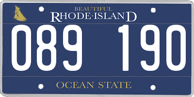 RI license plate 089190