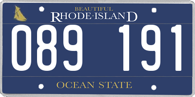 RI license plate 089191