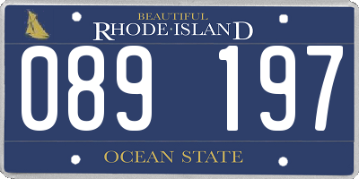RI license plate 089197