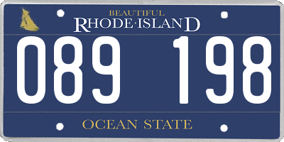 RI license plate 089198