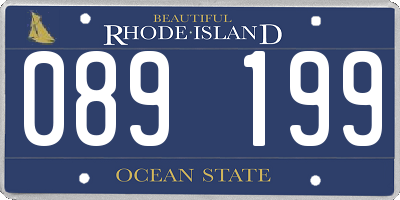 RI license plate 089199