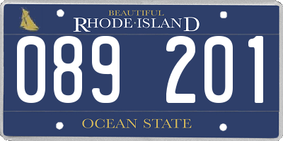 RI license plate 089201