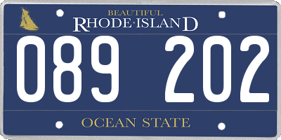RI license plate 089202