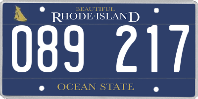 RI license plate 089217