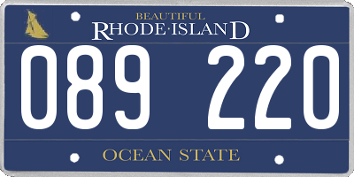RI license plate 089220