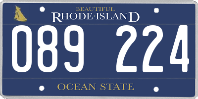 RI license plate 089224