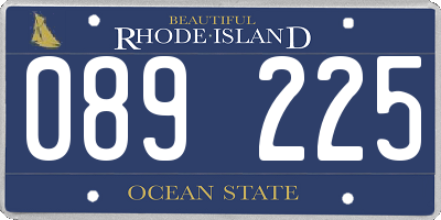 RI license plate 089225