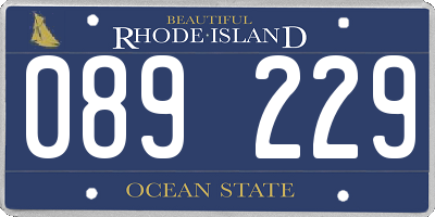 RI license plate 089229
