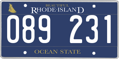 RI license plate 089231