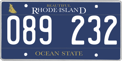 RI license plate 089232