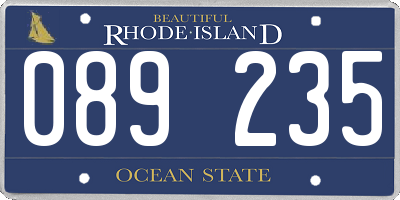 RI license plate 089235