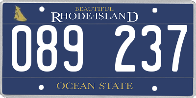 RI license plate 089237