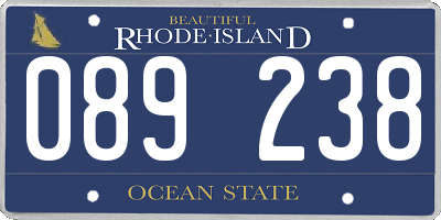 RI license plate 089238