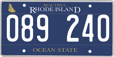RI license plate 089240