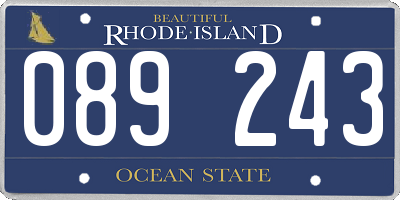 RI license plate 089243