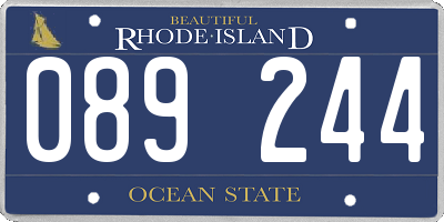 RI license plate 089244