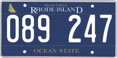 RI license plate 089247