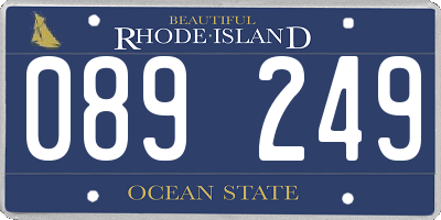RI license plate 089249