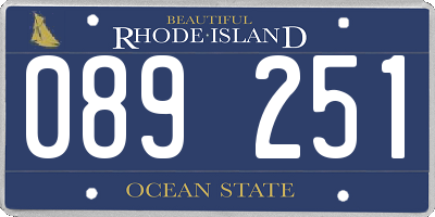 RI license plate 089251