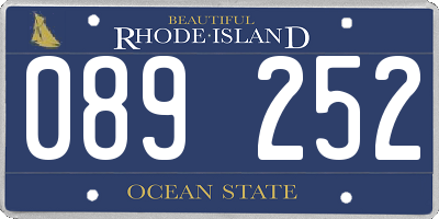RI license plate 089252