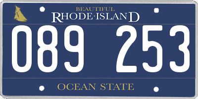 RI license plate 089253