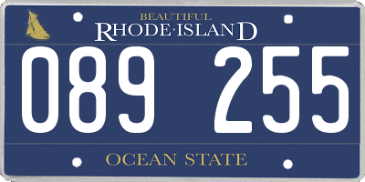 RI license plate 089255