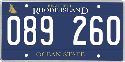 RI license plate 089260