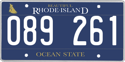 RI license plate 089261