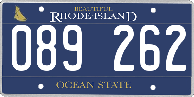 RI license plate 089262