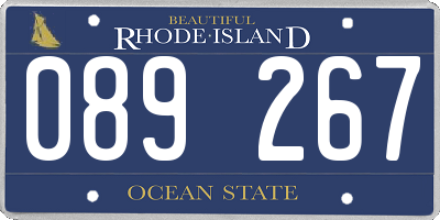 RI license plate 089267