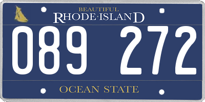 RI license plate 089272