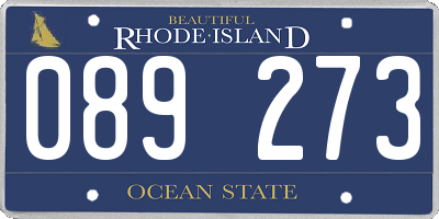 RI license plate 089273