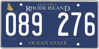 RI license plate 089276