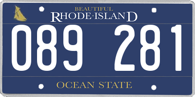 RI license plate 089281