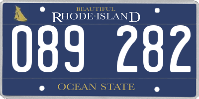 RI license plate 089282