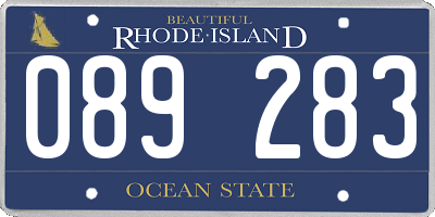 RI license plate 089283