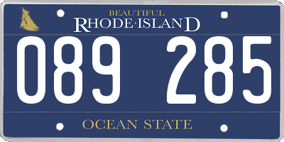 RI license plate 089285