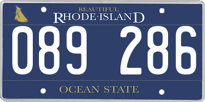 RI license plate 089286