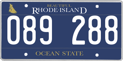 RI license plate 089288