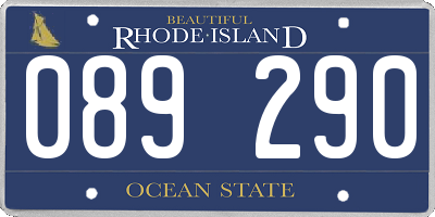 RI license plate 089290