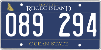 RI license plate 089294