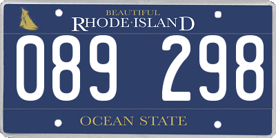 RI license plate 089298
